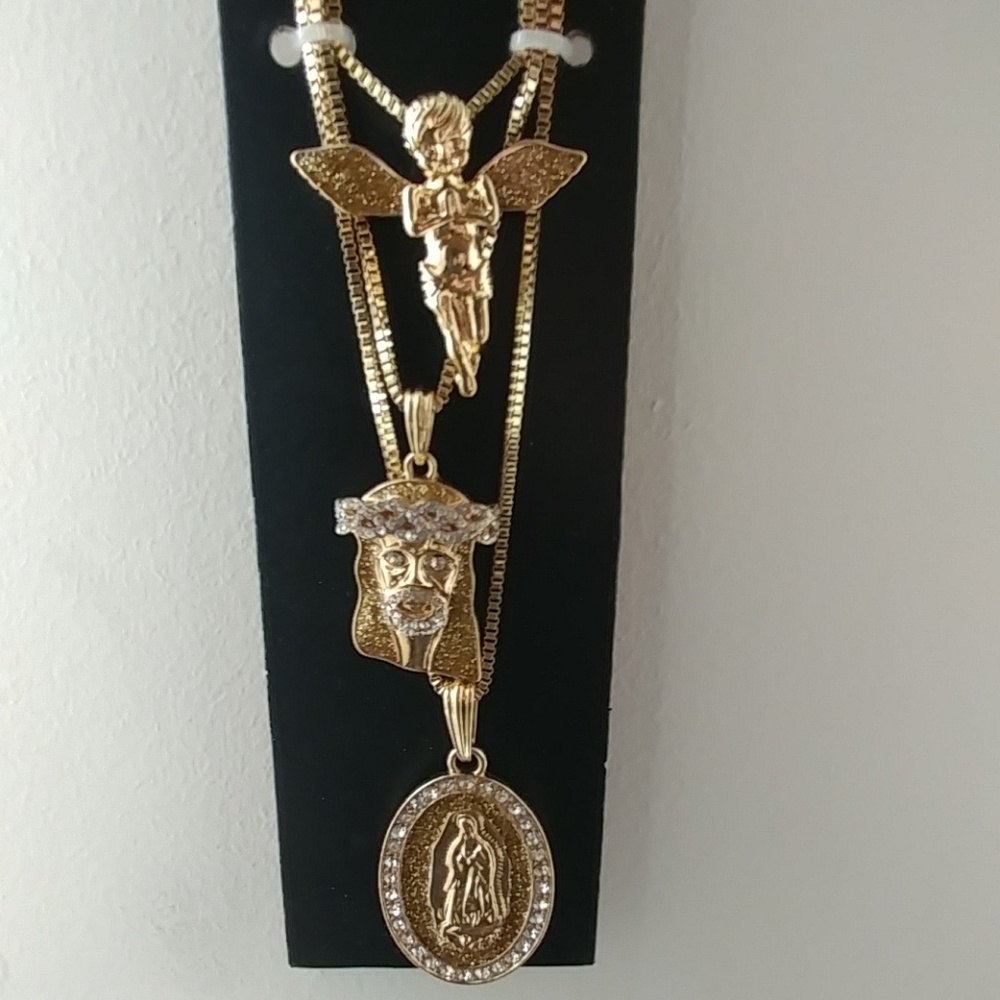 Men's Bling 30 inch  3 Chain Set